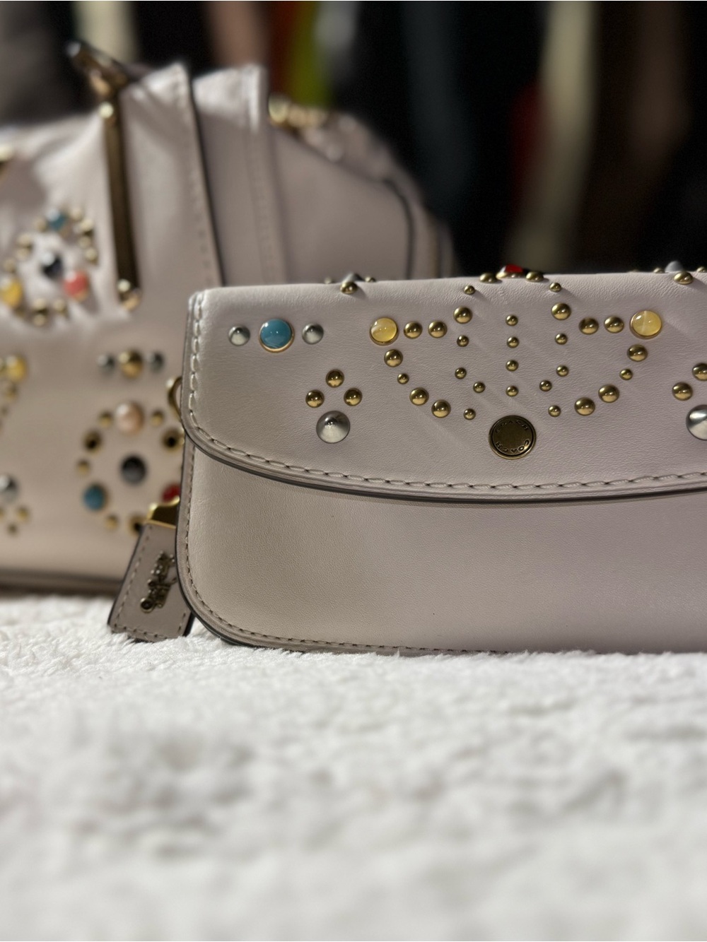 Coach Western Collection Dreamer & Matching Wallet RARE RIVETS & STUDDED!! LN - Picture 16 of 17